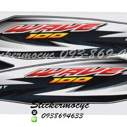 Sticker HONDA Wave 100 ปี2014 รุ่น16 ติดรถสีเขียว ดำ(เคลือบเงาแท้) สติ๊กเกอร์ ติดรถมอเตอร์ไซค์ ฮอนด้า เวฟ