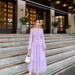 set Blazer+Skirt +เข็มขัด ลุคสวยผู้ดีสุดดด