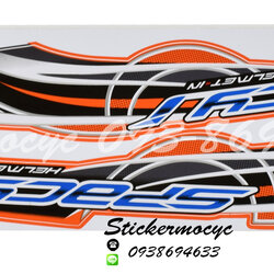 Sticker HONDA SPACY i ปี 2012 รุ่น 1 ติดรถสี ส้ม (เคลือบเงาแท้) สติ๊กเกอร์ ติดรถมอเตอร์ไซค์ ฮอนด้า สเปซี่​ ไอ