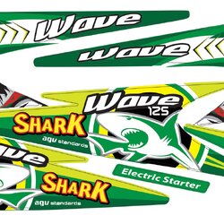 Sticker HONDA WAVE 125 ปี 2002 ติดรถได้ทุกสี ลายแต่ง Shark46 (เคลือบเงาแท้) สติ๊กเกอร์ ติดรถมอเตอร์ไซค์ ฮอนด้า เวฟ ร้อยยี่สิบห้า ไอ