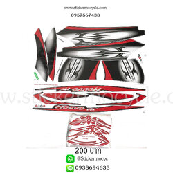 Sticker Yamaha Nouvo MX ปี 2008 รุ่น8 ติดรถสี แดง (เคลือบเงา) สติ๊กเกอร์ติดมอไซค์ ยามาฮ่า นูโว