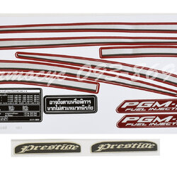 Sticker HONDA SCOOPY I ปี2014 รุ่น20 Prestige Guy ติดรถสี แดง (เคลือบเงาแท้) สติ๊กเกอร์ ติดรถมอเตอร์ไซค์ ฮอนด้า สกู๊ปปี้ ไอ