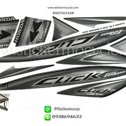 Sticker HONDA CLICK ปี 2007 รุ่น6 ติดรถสี ดำ (เคลือบเงา) สติ๊กเกอร์ ติดรถมอเตอร์ไซค์ ฮอนด้า คลิ๊ก
