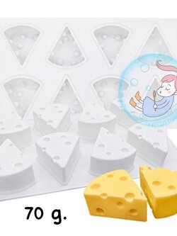 พิมพ์สบู่ ซิลิโคน Cheese Jerry 1 /พิมพ์เนยแข็งเจอรี่ 1 / 70 กรัม / 8 หลุม