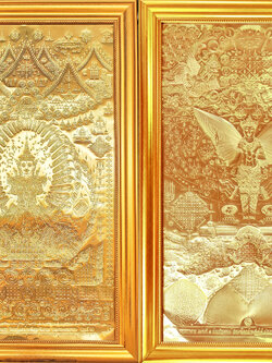 ท้าวเวสสุวรรณ ท้าวธตรฐ ท้าววิรุฬหก ท้าววิรูปักษ์ ชุดจาตุมหาราชิกา 4 แผ่น