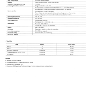 Power factor controller "RVT" The smart PFC for automatic capacitor bank
