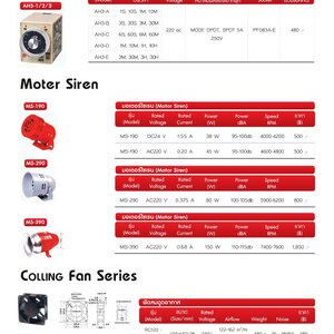 Timer, มอเตอร์ไซเรน,พัดลมดูดอากาศ