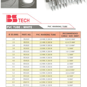 PVC Marking Tube, White