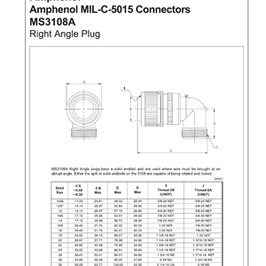 MS3108: RIGHT ANGLE PLUG