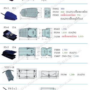 สวิทส์เท้าเหยียบ (FOOT SWITCH), สวิทส์เท้าเหยียบเซฟตี้ล็อก (รีเซทด้วยมือ)
