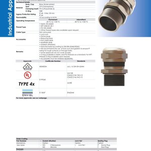 STENDARD GLANDS WITH THREAD, BRASS