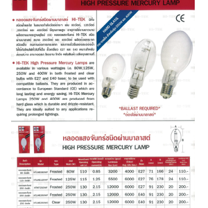 HIGH PRESSURE MERCURY LAMP