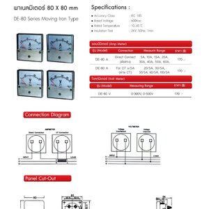 พาเนลมิเตอร์ 80 x 80 mm