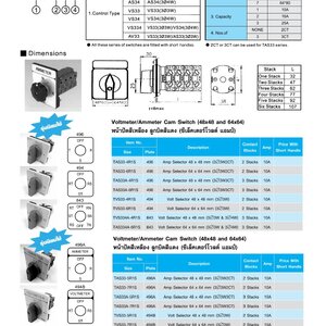 VOLT & AMP METER CAM SWITCHES ซีเล๊คเตอร์โวลต์แอมป์สวิทซ์