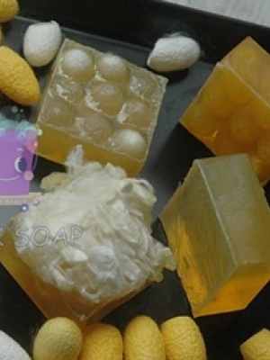 สบู่ใส โปรตีนไหม หลายแบบ MAC สูตรและวิะีทำ Silk Protein Transparent soap