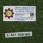 Name plate 1.2x7cm.พื่น ขาวตัวดำ กัดด้านหลัง